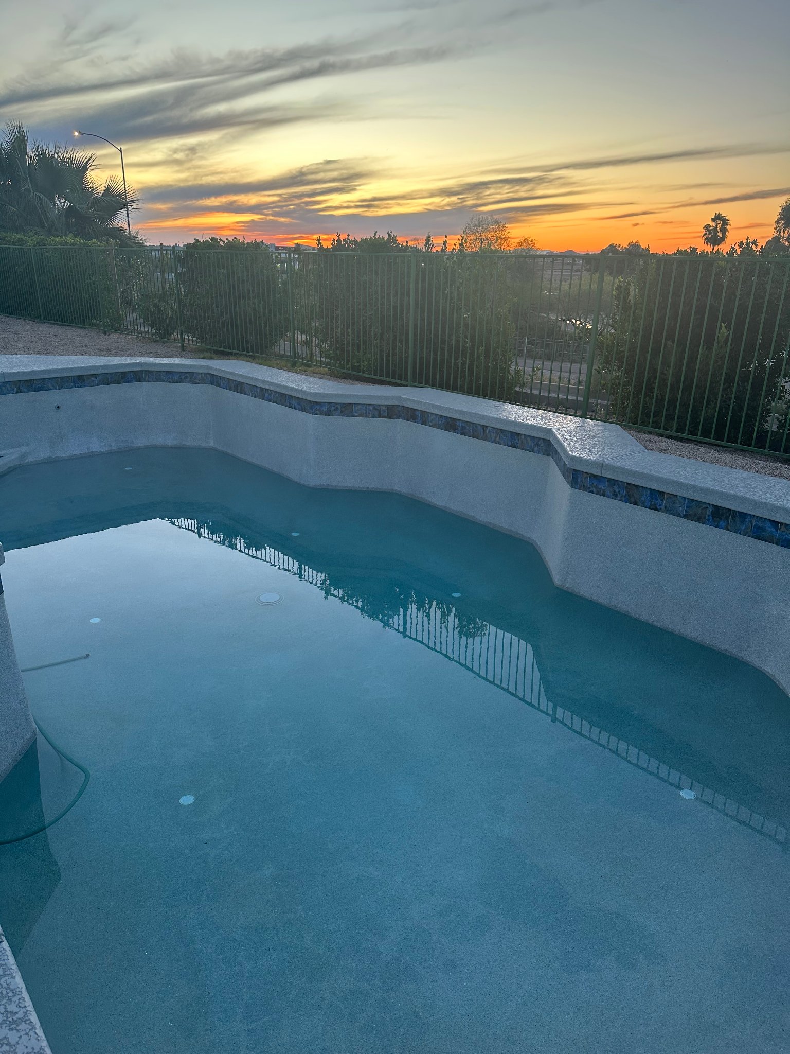 Beautiful clean pool after Sun Devil service